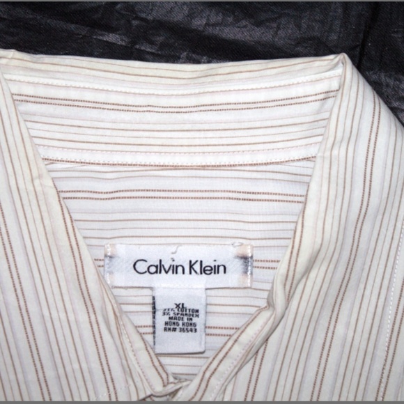 Calvin Klein Men's Long Sleeve Button Front Shirt Size XL - Picture 4 of 7